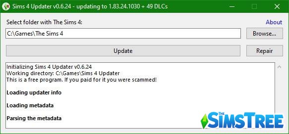Sims 4 Updater: обновление, ремонт, добавление DLC