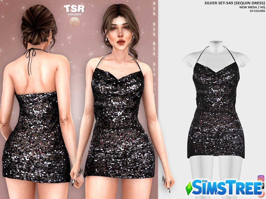 Платье и шуба SILVER SET-549