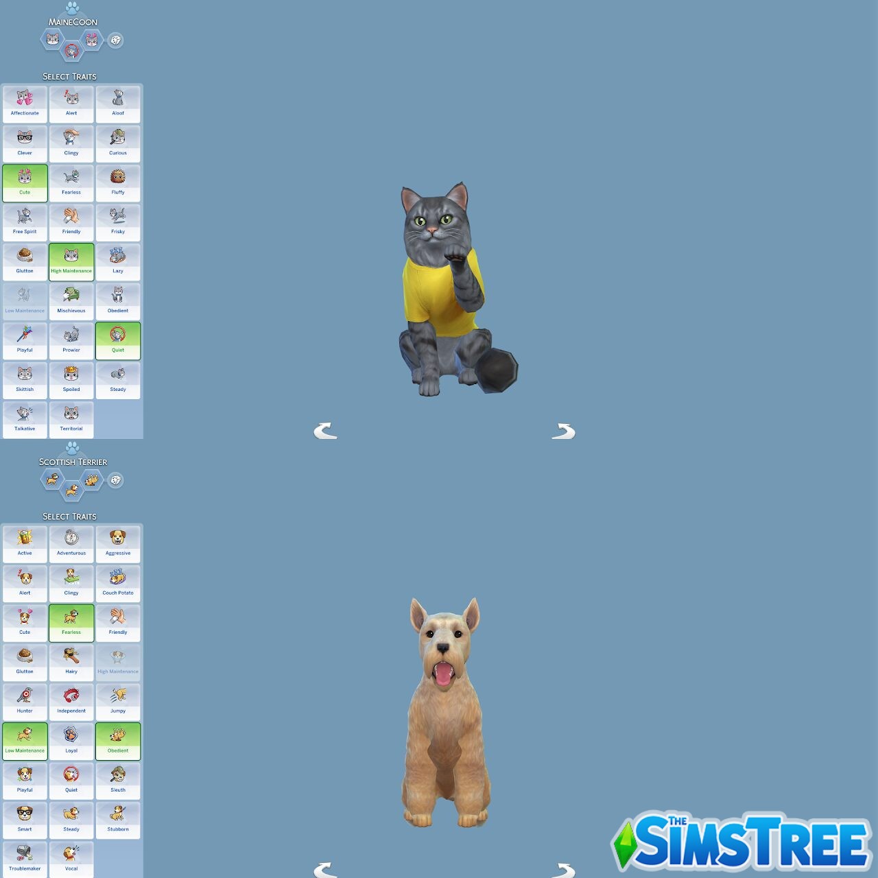 Черты характера для Кошек и Собак