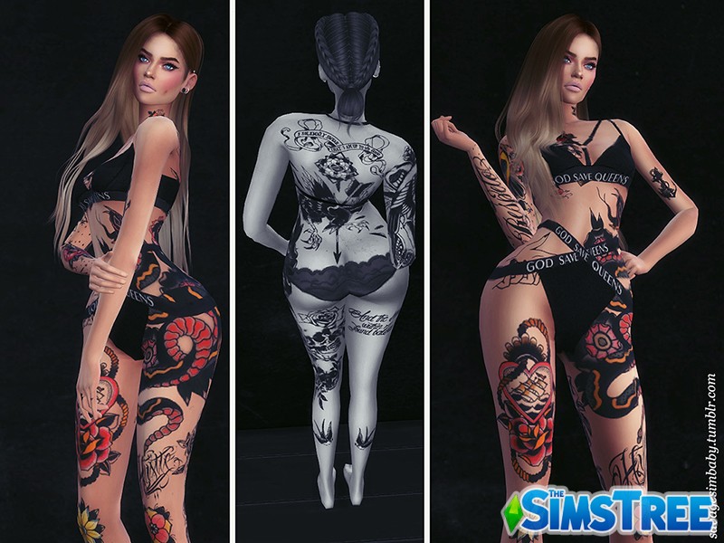 Цветная тату от SavageSimBaby