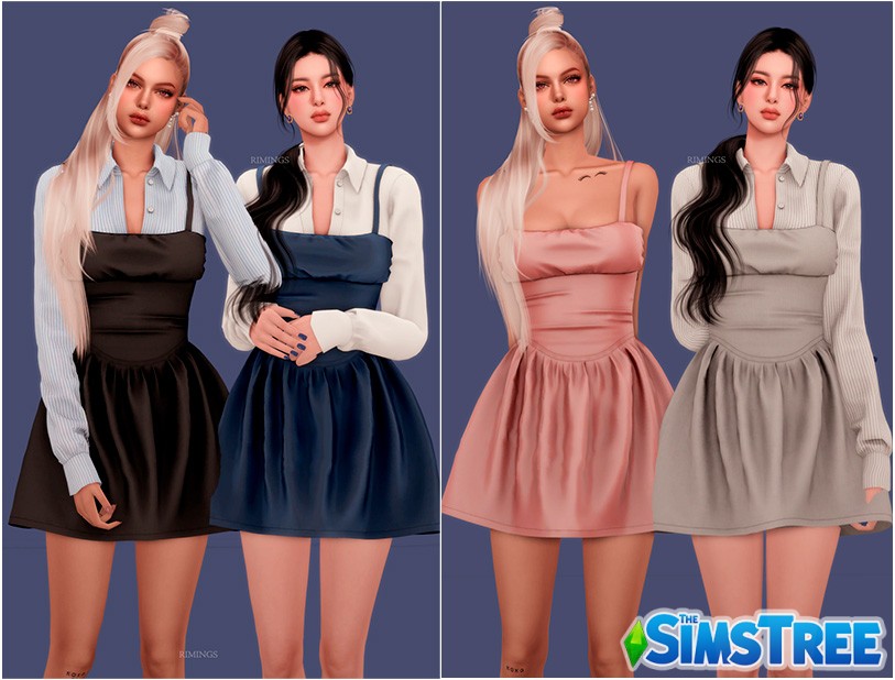 Платье Bustier Ruffle Mini Dress
