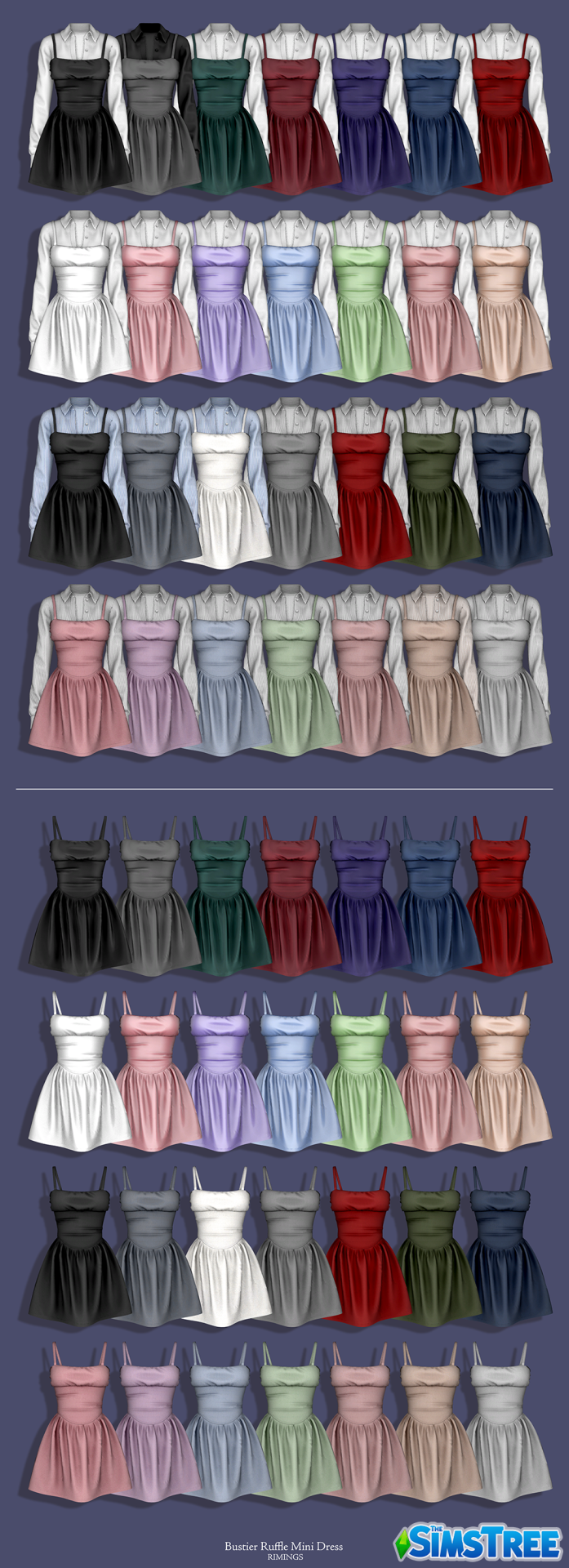 Платье Bustier Ruffle Mini Dress