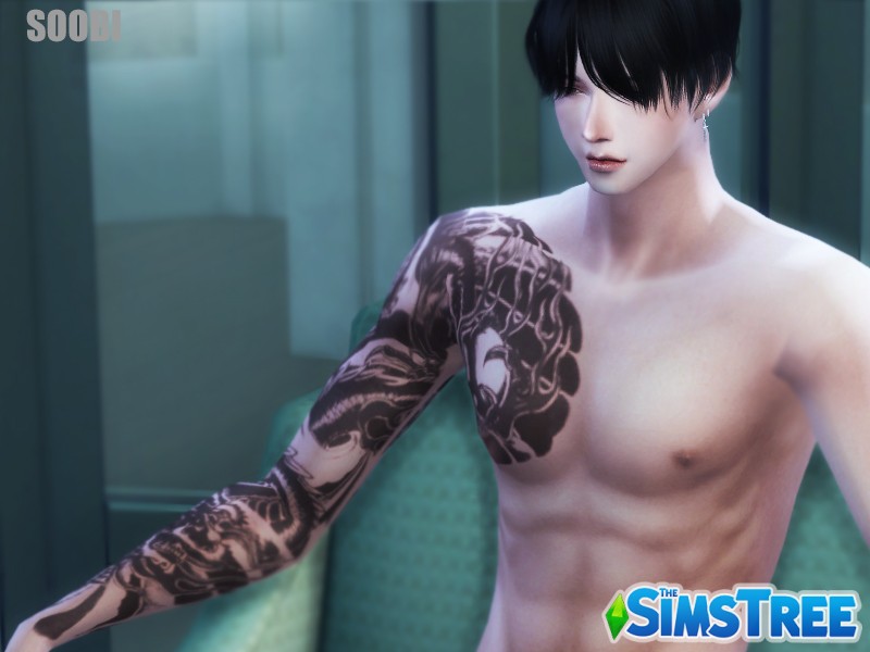 Добавьте бунтарский стиль с Tattoo Upper Arm L v01