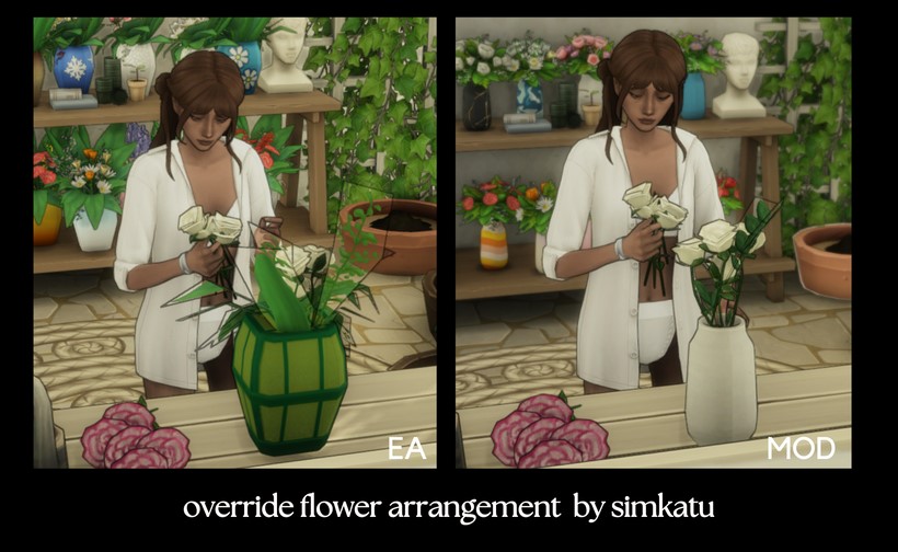 Мод на замену цветочных композиций