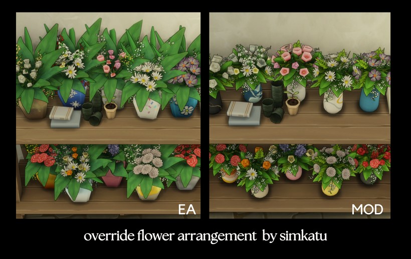 Мод на замену цветочных композиций