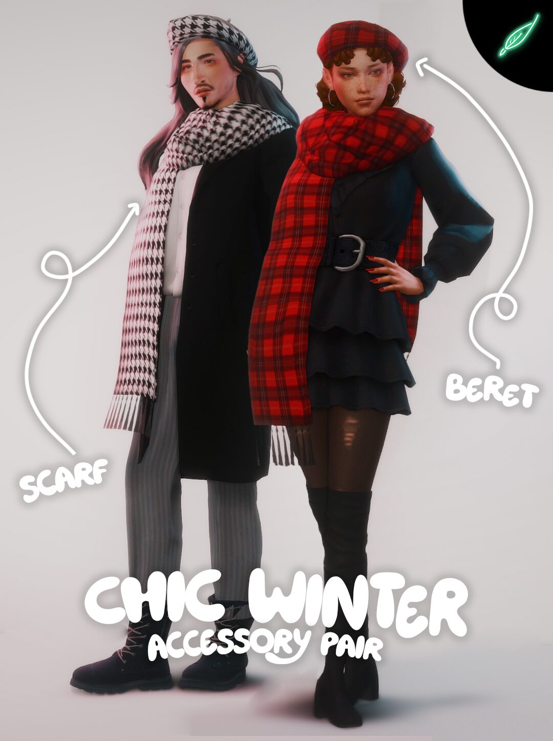 Шарф и берет Chic Winter Scarf + Beret